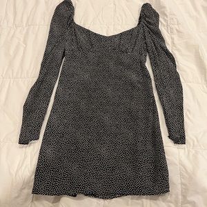Mini black with with polka dots Zara dress. Size large.